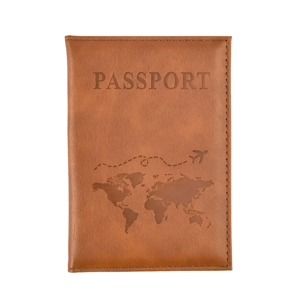 Leather Passport &amp; Credit Card Holder
