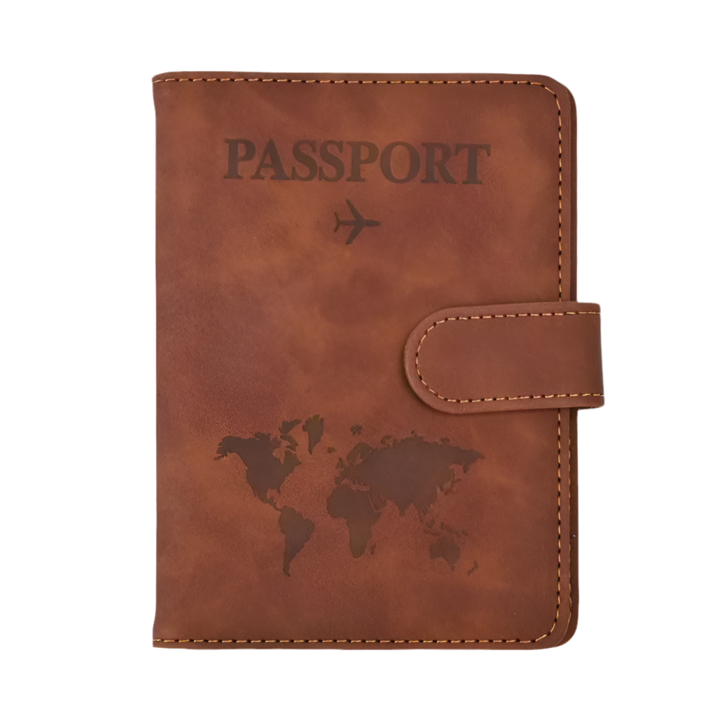 Leather Passport &amp; Credit Card Holder