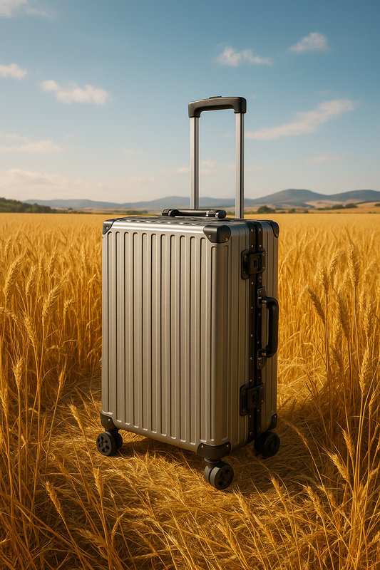 Luxury Aluminum Frame Trolley Suitcase with USB Port